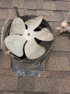 attic fan before